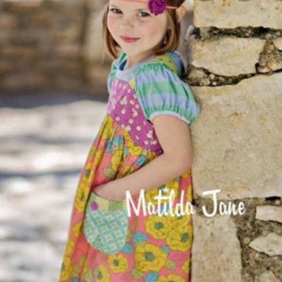 Matilda Jane Butterfly Lulu Floral Little Girl’s Dress sz 6 - Picture 9 of 10